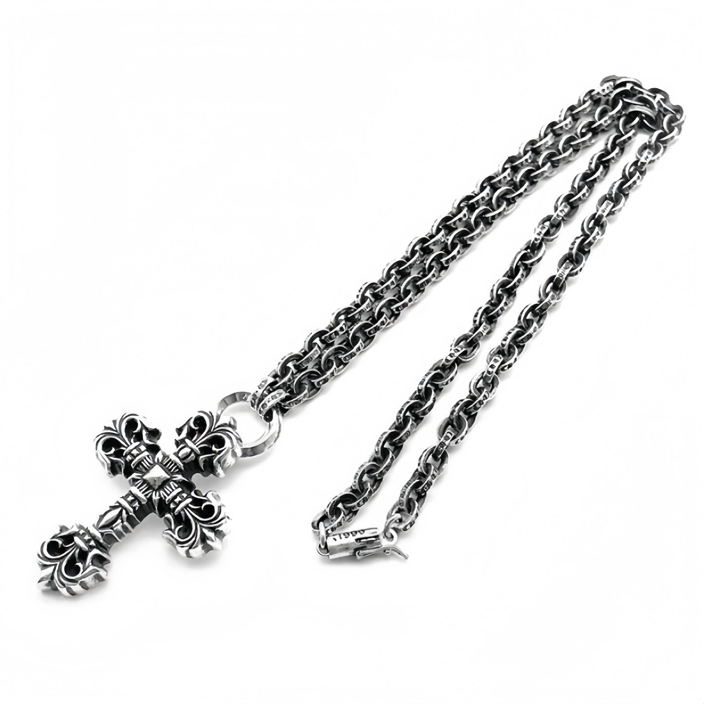 Chrome Hearts Paperchain Necklace With Dagger Pendant