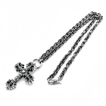 Chrome Hearts Paperchain Necklace With Dagger Pendant