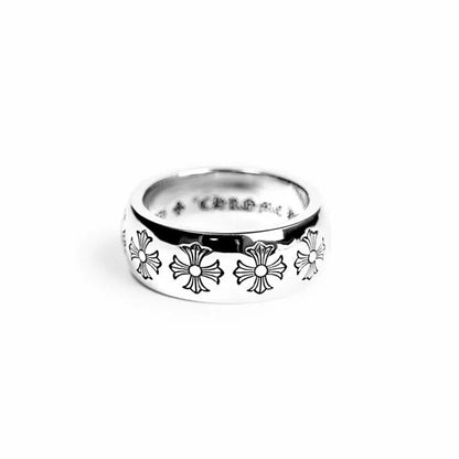 Chrome Hearts ETCHED PLUS BAND RING 2