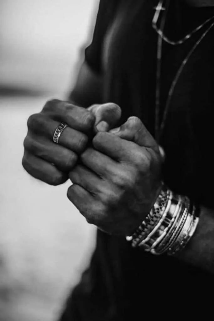 Chrome Hearts PLUS PYRAMID OPEN BAND RING 4