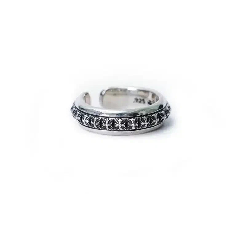 Chrome Hearts PLUS PYRAMID OPEN BAND RING 4