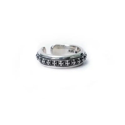 Chrome Hearts PLUS PYRAMID OPEN BAND RING 4